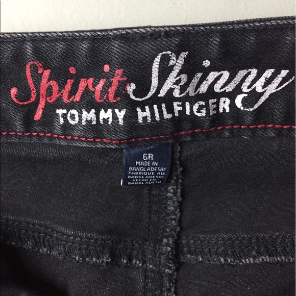 Tommy Hilfiger Spirit Skinny Super Black Jean Sz 6 - Picture 10 of 10